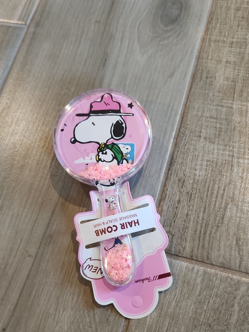 NWT Mini Hair Brush (Pink Snoopy)